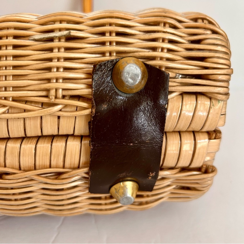 60s Vintage Tropical of Miami Wicker and Lucite Purse Handbag - Picture 9 of 16